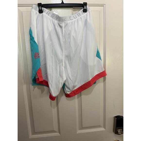 Under Armour Men's Green White Curry Splash Basketball Shorts Size XL - Picture 9 of 11